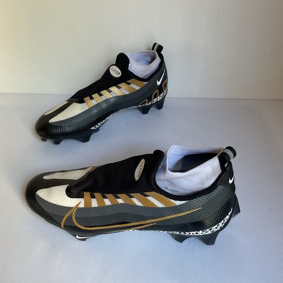 Nike Vapor Edge Pro 360 2 Football Cleats Black Gold White Men’s Size 10 - Picture 1 of 11